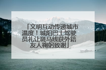 文明互动传递城市温度！城阳巴士驾驶员礼让斑马线获外籍友人鞠躬致谢