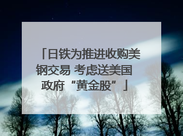 日铁为推进收购美钢交易 考虑送美国政府“黄金股”