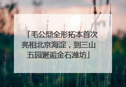 毛公鼎全形拓本首次亮相北京海淀，到三山五园邂逅金石潍坊