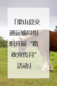 梁山县交通运输局组织开展“路政宣传月”活动