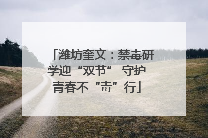 潍坊奎文：禁毒研学迎“双节” 守护青春不“毒”行
