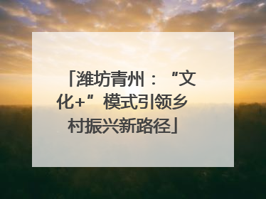 潍坊青州：“文化+”模式引领乡村振兴新路径