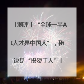 潮评丨“全球一半AI人才是中国人”，秘诀是“投资于人”