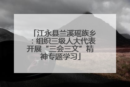 江永县兰溪瑶族乡：组织三级人大代表开展“三会三文”精神专题学习