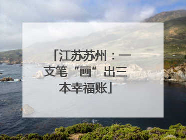 江苏苏州：一支笔“画”出三本幸福账