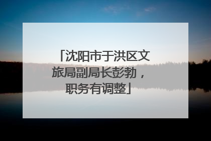 沈阳市于洪区文旅局副局长彭勃，职务有调整