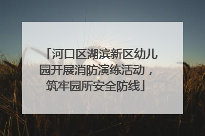 河口区湖滨新区幼儿园开展消防演练活动，筑牢园所安全防线