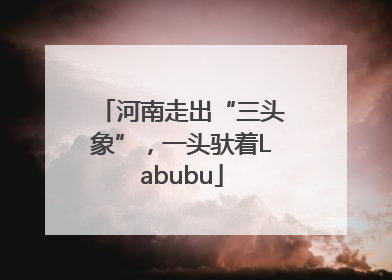 河南走出“三头象”，一头驮着Labubu