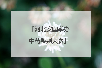 河北安国举办中药鉴别大赛