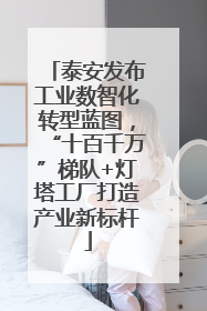 泰安发布工业数智化转型蓝图，“十百千万”梯队+灯塔工厂打造产业新标杆