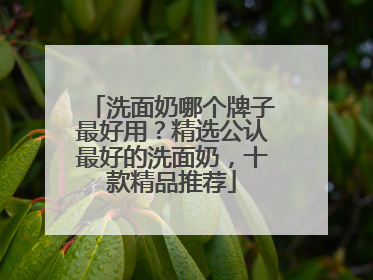 洗面奶哪个牌子最好用？精选公认最好的洗面奶，十款精品推荐