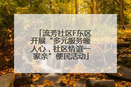 流芳社区F东区开展“多元服务暖人心，社区情谊一家亲”便民活动