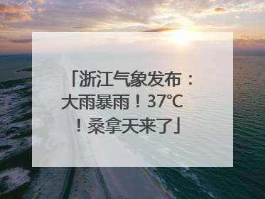 浙江气象发布：大雨暴雨！37℃！桑拿天来了