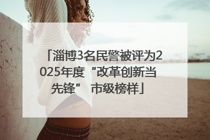 淄博3名民警被评为2025年度“改革创新当先锋” 市级榜样