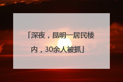 深夜，昆明一居民楼内，30余人被抓