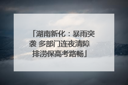 湖南新化：暴雨突袭 多部门连夜清障排涝保高考路畅