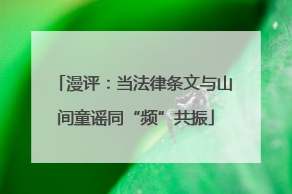漫评：当法律条文与山间童谣同“频”共振