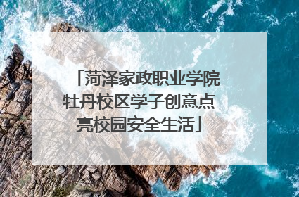 菏泽家政职业学院牡丹校区学子创意点亮校园安全生活
