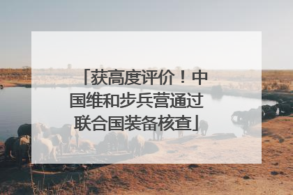 获高度评价！中国维和步兵营通过联合国装备核查