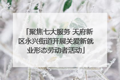 聚焦七大服务 天府新区永兴街道开展关爱新就业形态劳动者活动