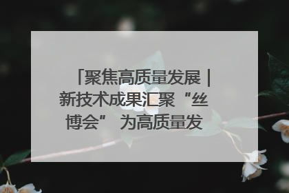 聚焦高质量发展｜新技术成果汇聚“丝博会” 为高质量发展注入新动能