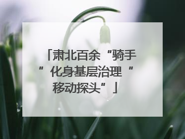 肃北百余“骑手”化身基层治理“移动探头”