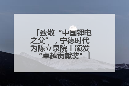 致敬“中国锂电之父”，宁德时代为陈立泉院士颁发“卓越贡献奖”