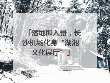 落地即入景，长沙机场化身“湖湘文化展厅”