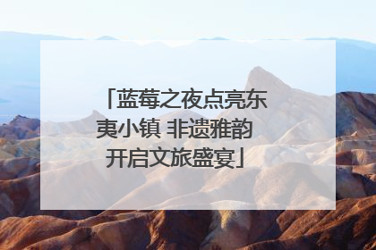 蓝莓之夜点亮东夷小镇 非遗雅韵开启文旅盛宴