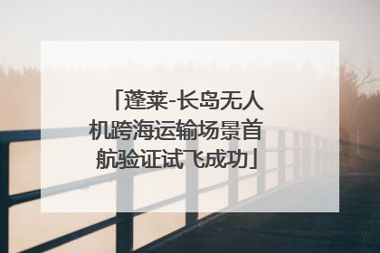 蓬莱-长岛无人机跨海运输场景首航验证试飞成功