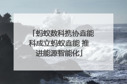 蚂蚁数科携协鑫能科成立蚂蚁鑫能 推进能源智能化