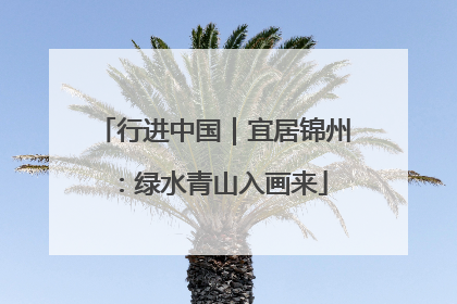 行进中国｜宜居锦州：绿水青山入画来