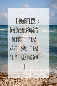 衡阳县：问渠那得清如许 “民声”变“民生”更畅通