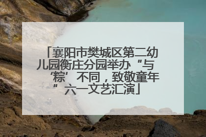 襄阳市樊城区第二幼儿园衡庄分园举办“与‘粽’不同，致敬童年”六一文艺汇演