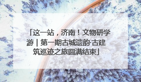 这一站，济南！文物研学游｜第一期古城遗韵·古建筑巡迹之旅圆满结束