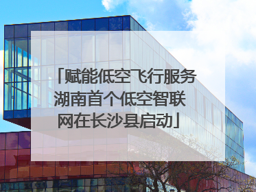 赋能低空飞行服务 湖南首个低空智联网在长沙县启动