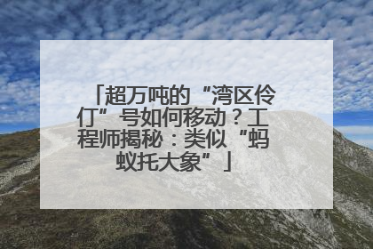 超万吨的“湾区伶仃”号如何移动？工程师揭秘：类似“蚂蚁托大象”