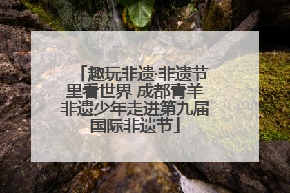 趣玩非遗·非遗节里看世界 成都青羊非遗少年走进第九届国际非遗节
