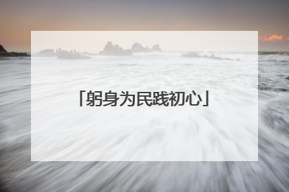 躬身为民践初心