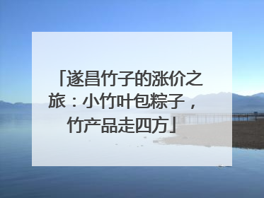 遂昌竹子的涨价之旅：小竹叶包粽子，竹产品走四方
