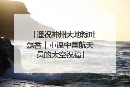 遥祝神州大地粽叶飘香｜重温中国航天员的太空祝福