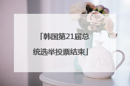 韩国第21届总统选举投票结束