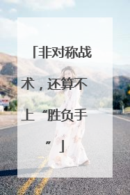 非对称战术，还算不上“胜负手”
