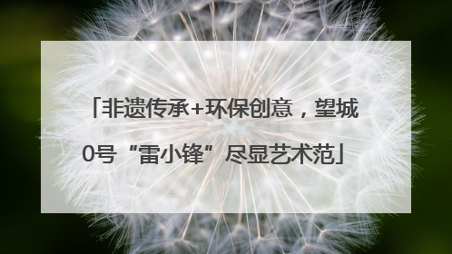 非遗传承+环保创意，望城0号“雷小锋”尽显艺术范