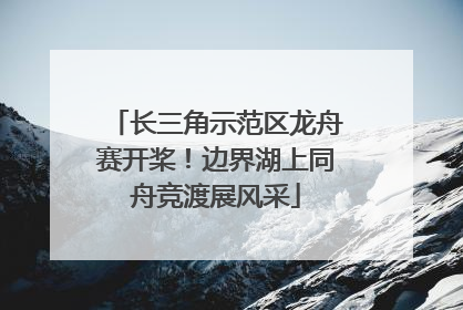 长三角示范区龙舟赛开桨！边界湖上同舟竞渡展风采