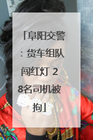 阜阳交警：货车组队闯红灯 28名司机被拘