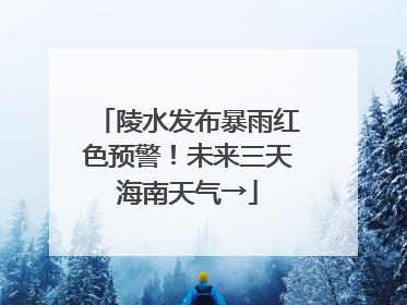 陵水发布暴雨红色预警！未来三天海南天气→