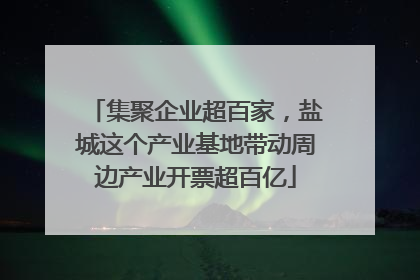 集聚企业超百家，盐城这个产业基地带动周边产业开票超百亿