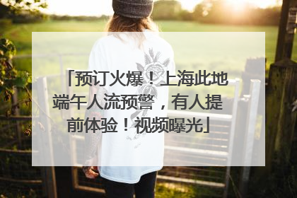 预订火爆！上海此地端午人流预警，有人提前体验！视频曝光