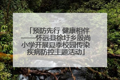 预防先行 健康相伴——怀远县徐圩乡殷尚小学开展夏季校园传染疾病防控主题活动